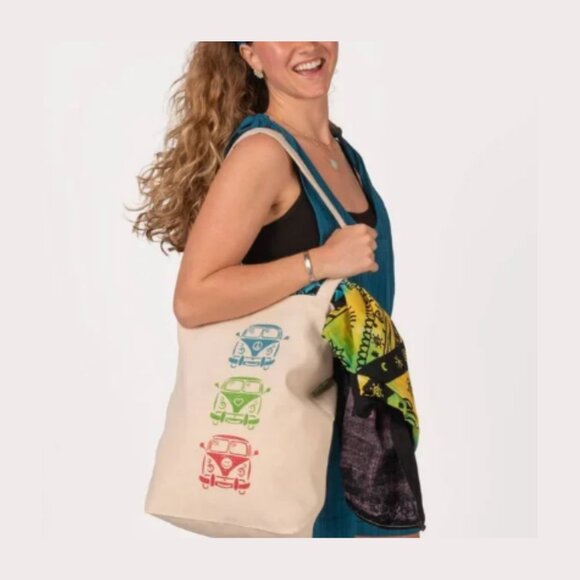 NWT · Soul Flower Hippie Bus Eco Tote · Organic Cotton · Fair Trade - Picture 3 of 3